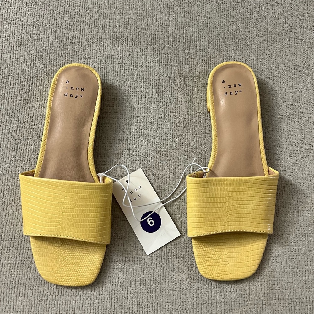 A New Day, Yellow Sandals, Size 6